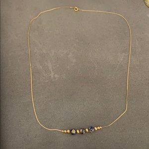 Gold Necklace with decorative beads